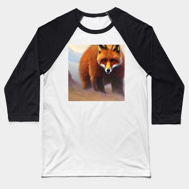Bear Fox Baseball T-Shirt by AHeustis
